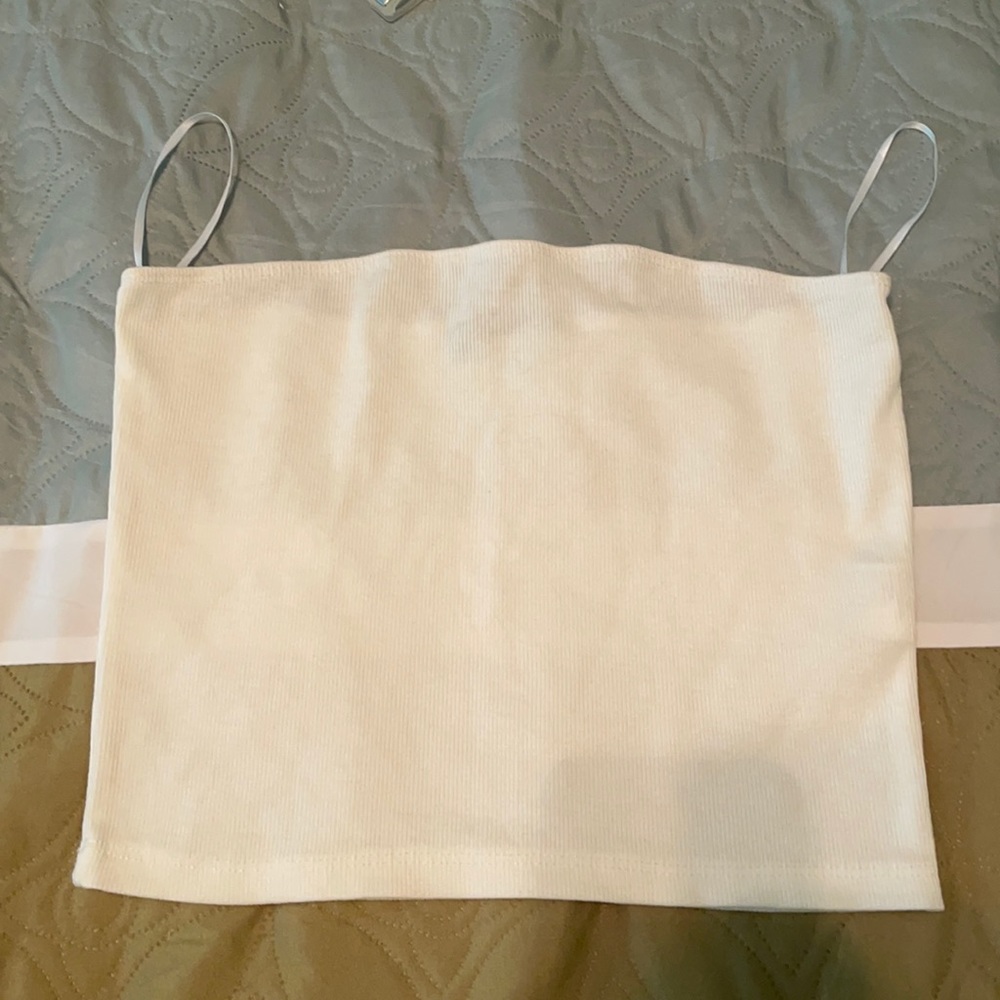 White Shein tube top size M